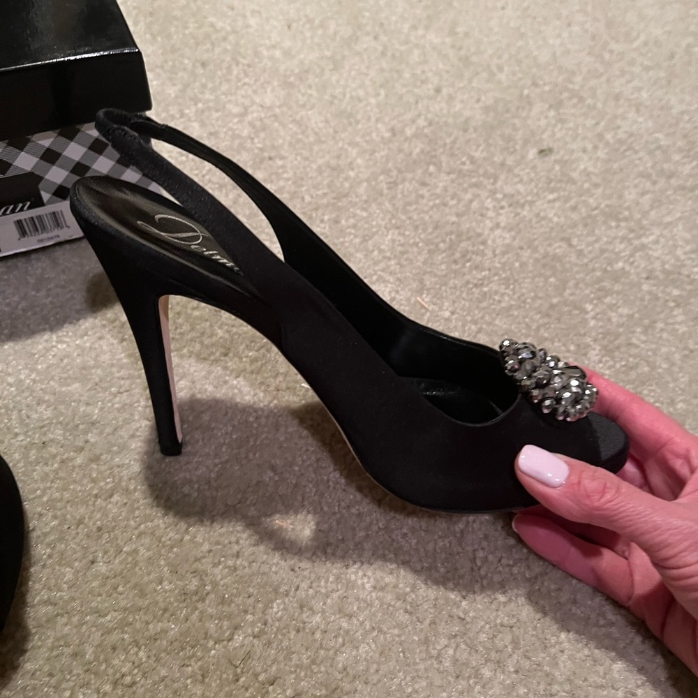 Delman satin evening shoes